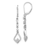 14K White Gold Lab Grown Diamond VS/SI GH, Leverback Earrings