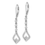 14K White Gold Lab Grown Diamond VS/SI GH, Leverback Earrings