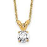 14k 1/4 carat total weight Round VS/SI GH Lab Grown Diamond Solitaire 18in Necklace