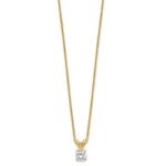 14k 1/4 carat total weight Round VS/SI GH Lab Grown Diamond Solitaire 18in Necklace