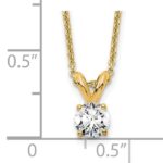 14k 1/4 carat total weight Round VS/SI GH Lab Grown Diamond Solitaire 18in Necklace