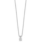 14k WG 1/4 carat total weight Round VS/SI GH Lab Grown Diamond Solitaire 18in Necklace