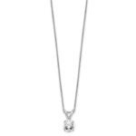 14k WG 1/2 carat total weight Round VS/SI GH Lab Grown Diamond Solitaire 18in Necklace