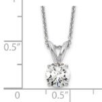 14k WG 1/2 carat total weight Round VS/SI GH Lab Grown Diamond Solitaire 18in Necklace