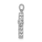 14K White Gold Lab Grown Diamond VS/SI GH, Cross Pendant