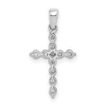 14K White Gold Lab Grown Diamond VS/SI GH, Cross Pendant