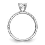 14K White Gold Lab Grown Diamond VS/SI GH, Semi-Mount Eng Ring