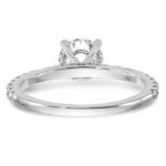 14K White Gold Lab Grown Diamond VS/SI GH, Semi-Mount Eng Ring