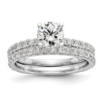 14K White Gold Lab Grown Diamond VS/SI GH, Semi-Mount Eng Ring