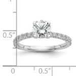 14K White Gold Lab Grown Diamond VS/SI GH, Semi-Mount Eng Ring