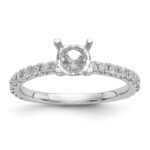 14K White Gold Lab Grown Diamond VS/SI GH, Semi-Mount Eng Ring