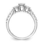 14K White Gold Lab Grown Diamond VS/SI GH, 3-Stone Comp Eng Ring