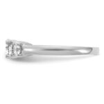 14K White Gold Lab Grown Diamond SI1/SI2, G H I, 3-Stone Complete Engagement Ring