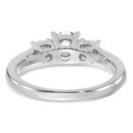 14K White Gold Lab Grown Diamond SI1/SI2, G H I, 3-Stone Complete Engagement Ring