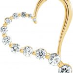 14K Yellow Journey 1 CTW Natural Diamond Heart Pendant - 65838