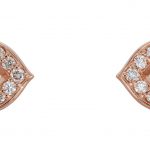 14K Rose 3/4 CTW Natural Diamond Halo-Style Clover Earrings - 86494