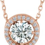 14K Rose 1/2 CTW Natural Diamond 16" Necklace - 86066