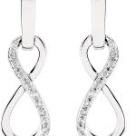 14K White 1/10 CTW Natural Diamond Infinity-Inspired Earrings - 651090