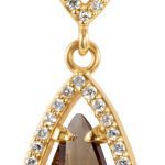 14K Yellow Natural Honey Quartz & 1/3 CTW Natural Diamond Halo-Style 18" Necklace - 85482