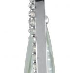 Sterling Silver Natural Green Quartz & 1/3 CTW Diamond Halo-Style 18" Necklace - 85486