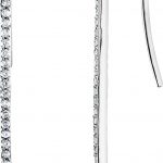 14K White 1/4 CTW Natural Diamond Vertical Bar Earrings - 651083