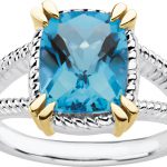 Sterling Silver Natural Swiss Blue Topaz Ring - 67164