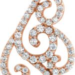 14K Rose 3/4 CTW Natural Diamond Scroll Pendant - 66648