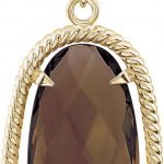 14K Yellow Natural Smoky Quartz Rope 18" Necklace - 85647