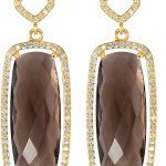 Sterling Silver Natural Smoky Quartz & 3/4 CTW Natural Diamond Earrings - 85487