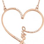 14K Rose 1/8 CTW Natural Diamond Infinity-Inspired Love Heart 18" Necklace - 85506