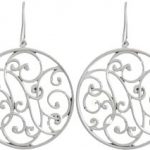 Sterling Silver 1/10 CTW Natural Diamond Scroll Earrings - 69288