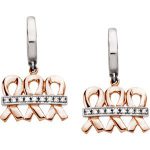 14K Rose/White .09 CTW Natural Diamond Earrings - R16584