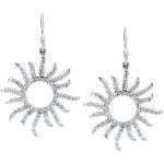 14K White 3/4 CTW Natural Diamond Sun Earrings - 67132