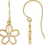 14K Yellow .06 CTW Natural Diamond Flower Earrings - 85451