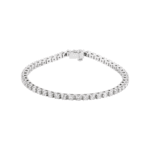 14K White 3 3/8 CTW Natural Diamond Line 7" Bracelet - 60870