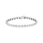 14K White 2 CTW Natural Diamond Bezel-Set Line 7" Bracelet - 67400