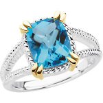 Sterling Silver Natural Swiss Blue Topaz Ring - 67164