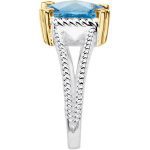 Sterling Silver Natural Swiss Blue Topaz Ring - 67164