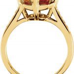 14K Yellow Natural Citrine & .08 CTW Natural Diamond Ring - 67240