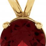 14K Yellow Natural Mozambique Garnet Pendant - 61121