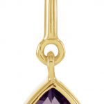 14K Yellow Natural Amethyst & .015 CT Natural Diamond Pendant - 67306