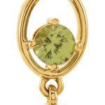 14K Yellow Natural Amethyst & Natural Peridot Pendant - 67477