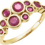 14K Yellow Natural Madagascar Ruby Bezel-Set Ring - 68284