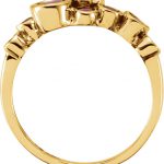 14K Yellow Natural Madagascar Ruby Bezel-Set Ring - 68284