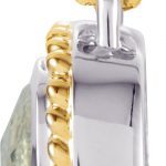 Sterling Silver & 14K Yellow Natural Green Quartz & .04 CTW Natural Diamond Pendant - 66573