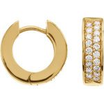 14K Yellow 1/3 CTW Natural Diamond Hoop Earrings - 67156