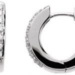 14K White 1/3 CTW Natural Diamond Huggie Earrings - 67157