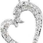 14K White 1/4 CTW Natural Diamond Heart 18" Necklace - 67018