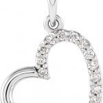 Platinum .07 CTW Natural Diamond Heart Pendant - 85896