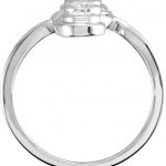 14K White 1/2 CTW Natural Diamond Three-Stone Ring - 122214